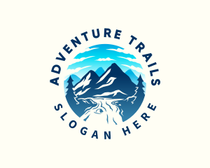 Mountain River Destination logo design