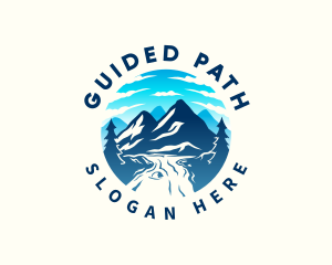Path - Mountain River Destination logo design