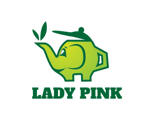 Green Elephant - Green Tea Teapot logo design