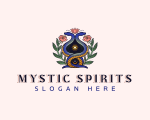 Serpent Flower Boho logo design