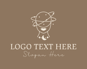 Woman Cosmic Fortune Teller  Logo