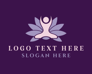 Relaxation - Zen Meditation Lotus logo design