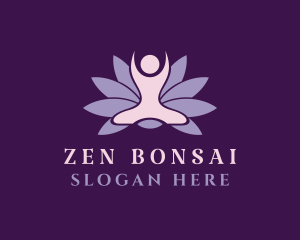 Zen Meditation Lotus  logo design