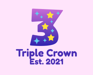 Three - Colorful Starry Three logo design