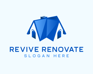 Renovate - House Roof Realty logo design