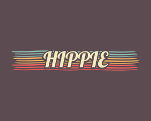 Colorful Retro Cursive logo design