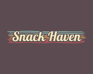 Colorful Retro Cursive logo design