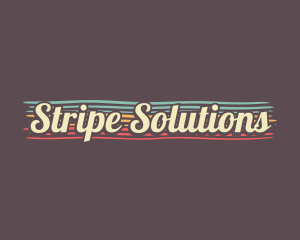 Colorful Retro Cursive logo design