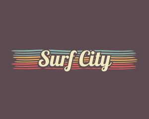 Colorful Retro Cursive logo design