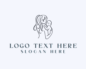 Breastfeeding - Parenting Mother Maternity logo design