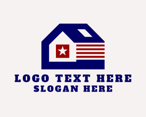 Realtor - Patriotic Star House logo design