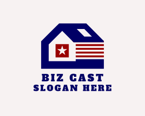 Aparment - Patriotic Star House logo design