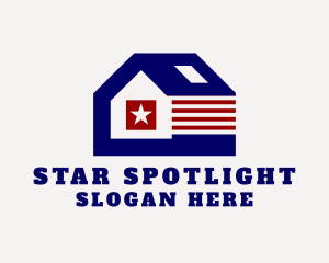 Patriotic Star House logo design