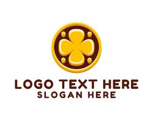 Ireland - Lucky Clover Coin logo design