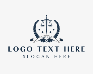 Sword - Legal Dagger Justice Scale logo design