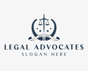 Legal Dagger Justice Scale logo design