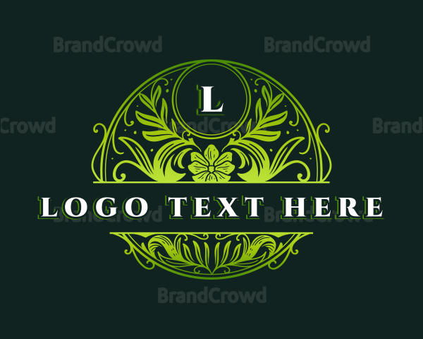 Natural Organic Florist Logo