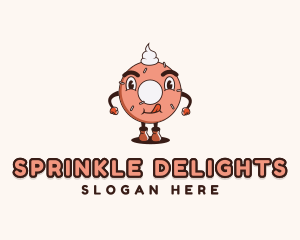 Sweet Donut Dessert logo design