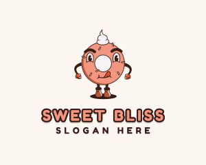 Sweet Donut Dessert logo design