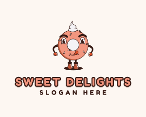 Sweet Donut Dessert logo design