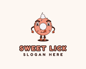 Sweet Donut Dessert logo design