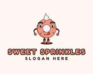Sprinkles - Sweet Donut Dessert logo design