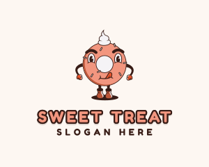 Donut - Sweet Donut Dessert logo design