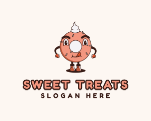 Donuts - Sweet Donut Dessert logo design