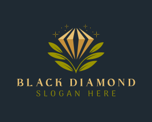 Leaf Diamond Jewelry logo design