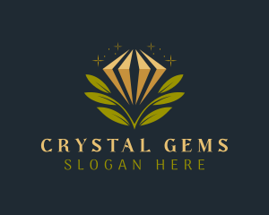 Leaf Diamond Jewelry logo design