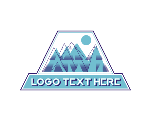 Trekking - Travel Outdoor Mountain logo design