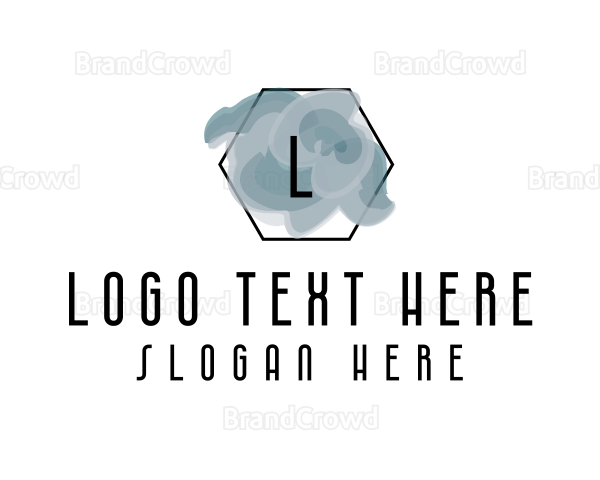Paint Swirl Hexagon Logo