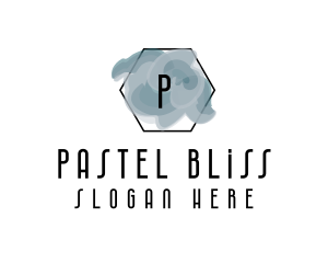 Paint Swirl Hexagon logo design