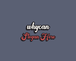 Store - Retro Script Business logo design