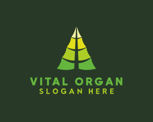 Organic Leaf Tree logo design