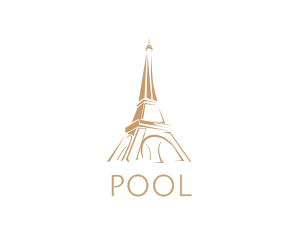 Brown Eiffel Tower Logo