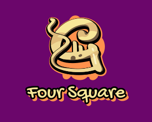 Four - Graffiti Art Number 4 logo design