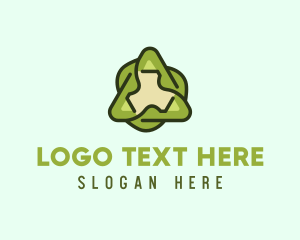 Save The Earth - Green Leaf Recycling logo design