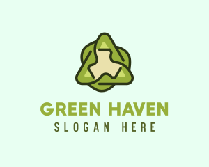 Green Leaf Recycling logo design