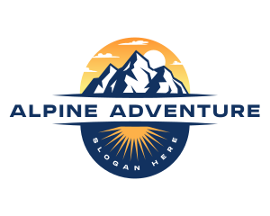 Alpine - Mountain Alpine Adventure logo design