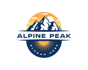 Alpine - Mountain Alpine Adventure logo design