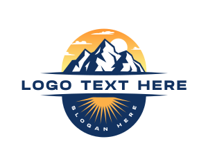 Travel - Mountain Alpine Adventure logo design