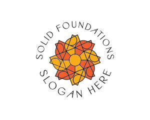 Solar - Sun Floral Pattern logo design