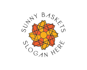 Sun Floral Pattern logo design