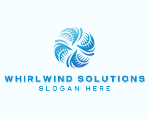 Whirl - Air Conditioning HVAC Propeller logo design