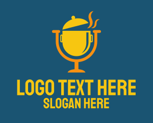 Soup Kitchen - Steaming Hot Pot logo design