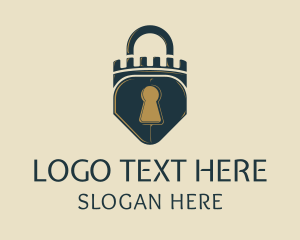 Prison - Shield Tower Lock logo design