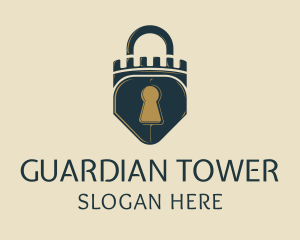 Shield Tower Lock logo design