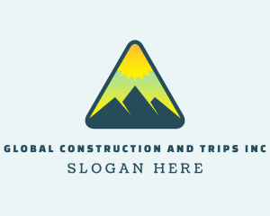 Trip - Sunrise Mountaineering Adventure logo design