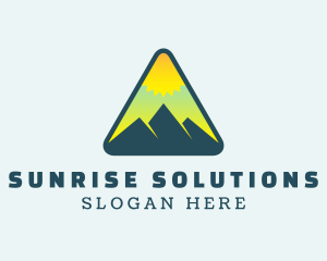 Sunrise Mountaineering Adventure logo design